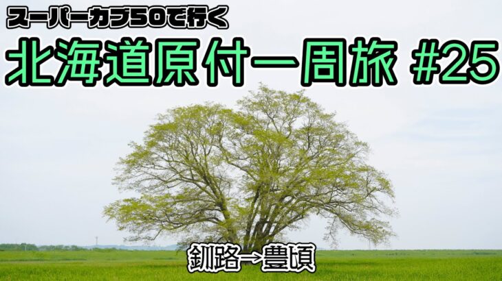 北海道原付一周旅 #25 スーパーカブ50で行く！釧路→豊頃　釧路湿原を一望できる展望台と愛のパワースポットへ