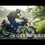 [Yamaha SR400] 晴れの日曜日、無計画のバイク旅 | 最高のコーヒーを楽しむ | 単気筒バイクのサウンド | 自然の音 | ASMR