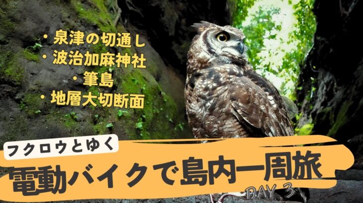 ふくろう とゆく伊豆大島の旅 day.3『電動バイクで島内一周』Izu Oshima Trip with Owl SAMAR day.3 “Around the island by EV bike”