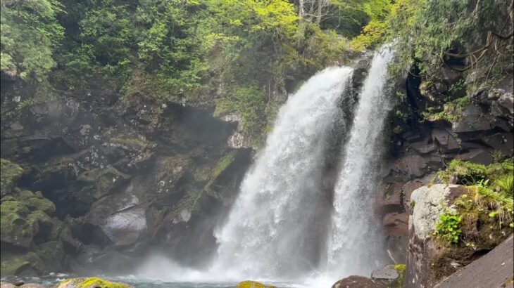 自転車で日本一周旅！迫力のあるニノ滝！静かで落ち着きのある胴腹の滝！36日目