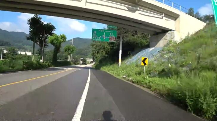 【2023/08韓国自転車旅　7日目】快適ダウンヒル！　　しつこいけど、昨日はラストにこれだけ登らされて厳しい１日だったのよ、撮ってないけど(苦笑)