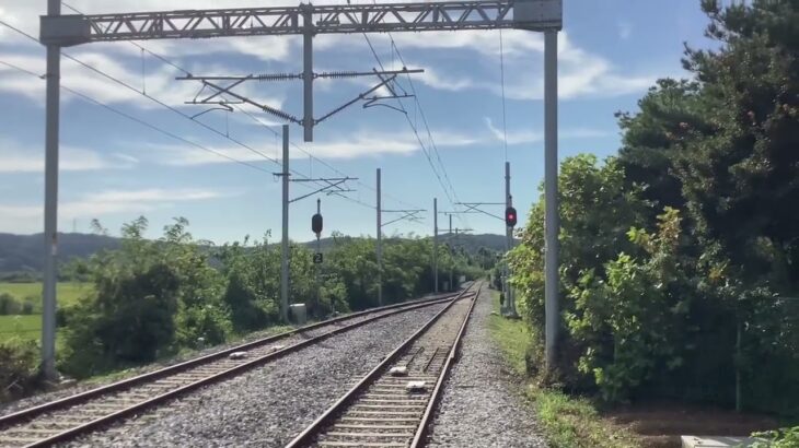 【2023/08韓国自転車旅　番外編】イムジンガン駅ホーム端から、北朝鮮側を見る………