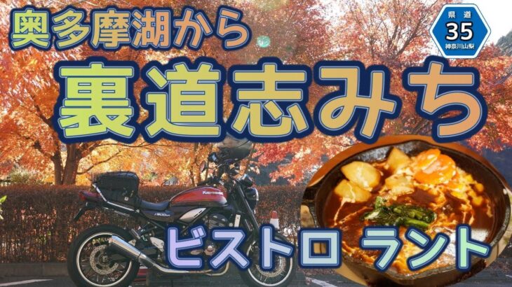 [バイク旅#129] 通称「裏道志みち」をツーリング　山間の洋食屋「ビストロ ラント」さんのビーフシチューは最高(グルメ)　国道413号(道志みち)に負けないワインディングロード