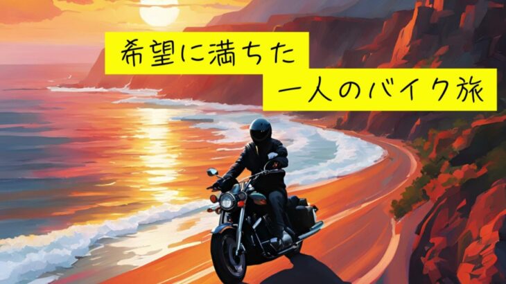 希望に満ちた一人のバイク旅